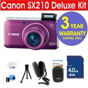  Canon PowerShot SX210 IS 14.1 MP Digital Camera (Purple 