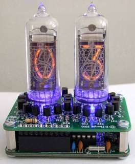 Nixie Tube Clock Thermometer Kit 2 digit IN 14 with RGB LEDs and Many 