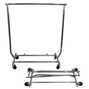   SHIPPING Commerical Collapsible Rolling Salesman Garment Rack  