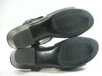SAS Tripad Suntimer Black Snake Embossed Leather Sandals Shoes 10.5 W 
