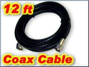 12 foot RG 6 Black COAXIAL CABLE RG6 Coax Satellite TV  