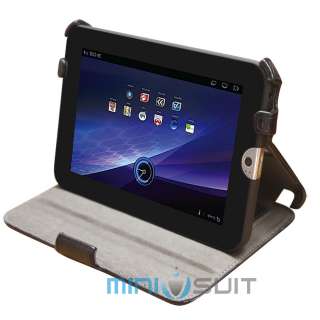 Black Dual View Case Cover with Stand PU Leather for Toshiba Thrive 7 