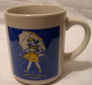 Morton Salt girl advertising 1956 ad coffee cup Mug  