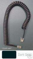 NEW Dark Grey Coiled Curly Handset Cord 6ft Phone Cord  