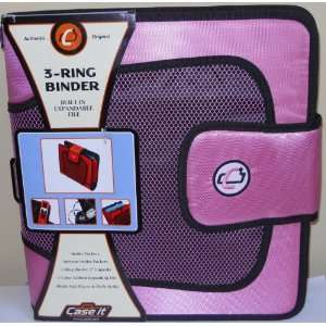  Case it S 815 Velcro Closure Binder, Pink