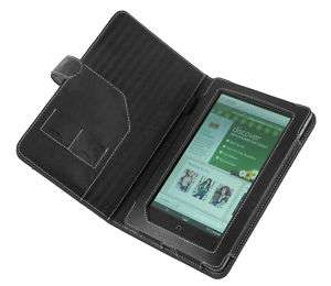  Nook Color / Nook Tablet Leather Cover Case   Black 