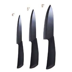  Black Knives Chef Series. Ceramic Knife Set   3 piece (6 