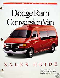 1998 Dodge Ram Conversion Van Sales Guide  