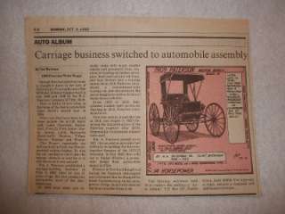 1909 Paterson Motor Buggy Auto Album Paper Article  