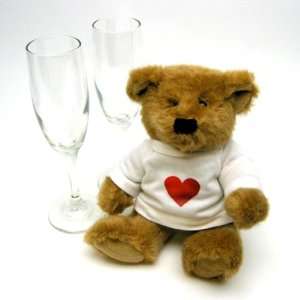  Love Bear & Champagne Glasses
