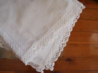 Crochet Lace Rose Cross Stitch Cotton Pillowcase 22x36  