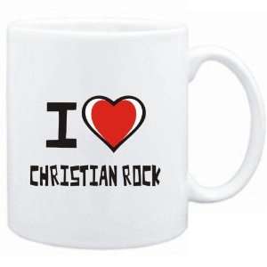    Mug White I love Christian Rock  Music