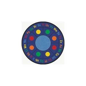   Carpet CPR488   ABC Dots Educational Rug Round Large