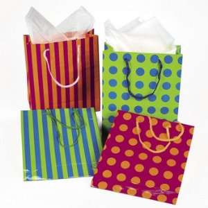 Bright Dots & Stripes Gift Bags   Gift Bags, Wrap & Ribbon & Gift Bags 