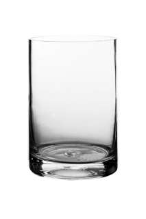 Cylinder Vase. Clear Glass. H 6, D 4. Brand New (12 pcs), Floral 