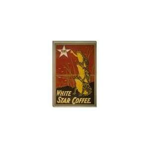  White Star Coffee Brand Label Vintage Poster Canvas Giclee 