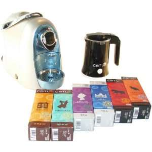   S04 Blue Single Cup Brewer/Frother/Beverage Bundle