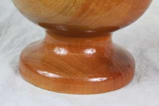 L215 ANTIQUE TURNED TREENWARE WOOD COMPOTE / MORTAR LIGNUM VITAE 