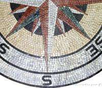 Nautical Compass 39Floor,Table Top Inlay Art Tile Deco  