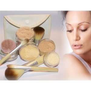  On The Go 9pc Travel Mineral Makeup Kit with Bamboo Brush 