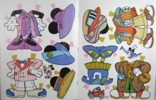 Mickey & Minnie Steppin Out Paper Dolls Uncut 1977 MINT  