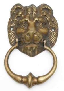 Solid Brass Lion Face Door Knocker Handle Pull Knob  