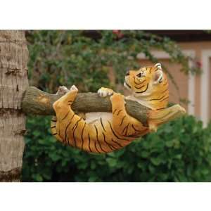    Up a Tree Tiger Cub Statue Hanging Cub Patio, Lawn & Garden