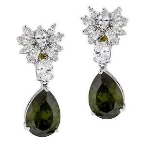  Dangling Cubic Zirconia Diamond Olive Earrings Engagement 