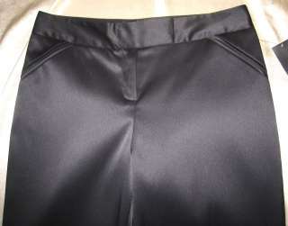 NWT Alfani Black Shiny Regular Rise Dress Pants 4  