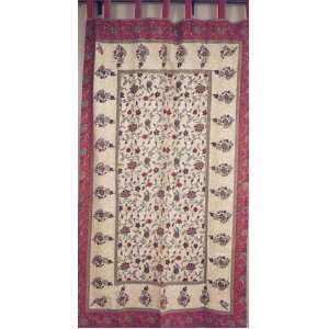 Floral Ethnic India Curtain Cotton Print Door Window Covering Panel 