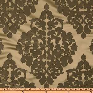   Reba Jacquard Damask Tobacco Fabric By The Yard Arts, Crafts & Sewing