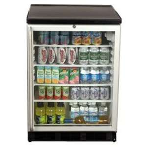   Freestanding Beverage Refrigerator in Black with Gla Appliances