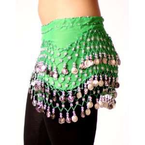  Belly dance green skirt 
