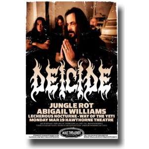  Deicide Poster   Concert Flyer   To Hell With God Tour 
