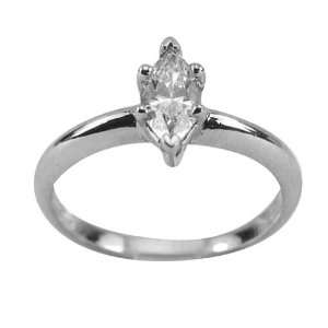  Marquise Diamond Engagement Ring GIA CERTIFIED .50ct D SI2 