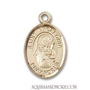  St. Apollonia Small 14kt Gold Medal Jewelry