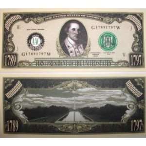  George Washington Million Dollar Bill Case Pack 100 Toys 