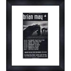  BRIAN MAY UK Tour 1998   Custom Framed Original Ad 