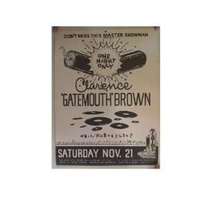  Clarence Gatemouth Brown Poster Concert Handbill 
