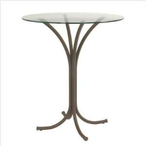  Dorothy Glass Bar Height Table Metal Finish Sienna, Table 