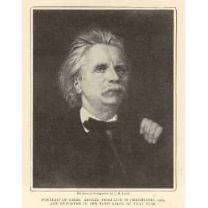 1907 Norwegian Musician Edvard Grieg illustrated 
