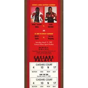 Michael Dokes Vs Evander Holyfield Full Fight Ticket   Boxing Tickets
