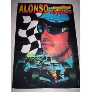 FERNANDO ALONSO 5x3 Feet Cloth Textile Fabric Poster 