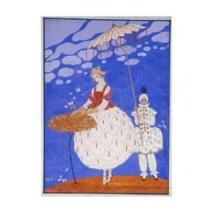  Roses DAutomne by Georges Barbier. Size 16.00 inches 