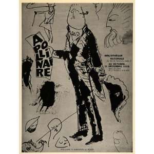  1971 Print Picasso Guillaume Apollinaire Poster 1969 