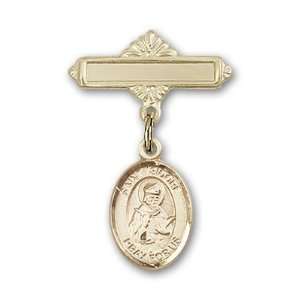 Isidore of Seville Charm and Polished Badge Pin St. Isidore of Seville 