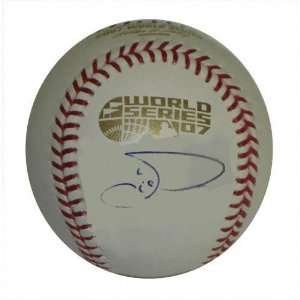  J.D. Drew Autographed 2007 World Series Baseball Sports 