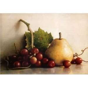 James Del Grosso 42W by 29H  Still Life With Pear CANVAS Edge #6 