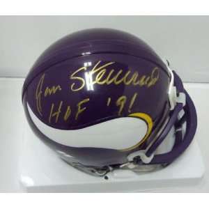 Jan Stenerud Signed Mini Helmet   Vickings PSA COA HOF   Autographed 