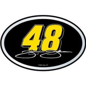  #48 Jimmie Johnson NASCAR Chrome Color Auto Emblem With 